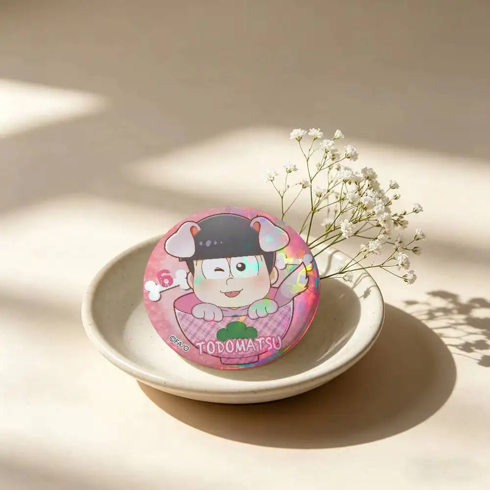 Anime Osomatsusan  Round Badge Game Figure Button Pin Tinplate Brooch Clothes Bag Accessories Friends Gift
