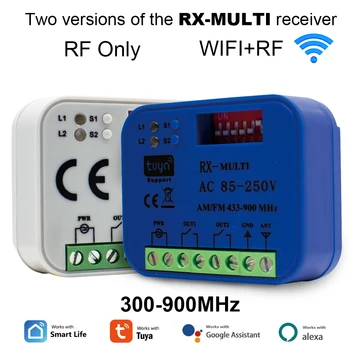 2CH RX ÇOKLU 433-868MHz Garaj Kapısı Kapı Açacağı WIFI Tuya Smartlife Uygulaması Uzaktan Kumanda Alıcı Denetleyici Akıllı Açma Kapama Anahtarı