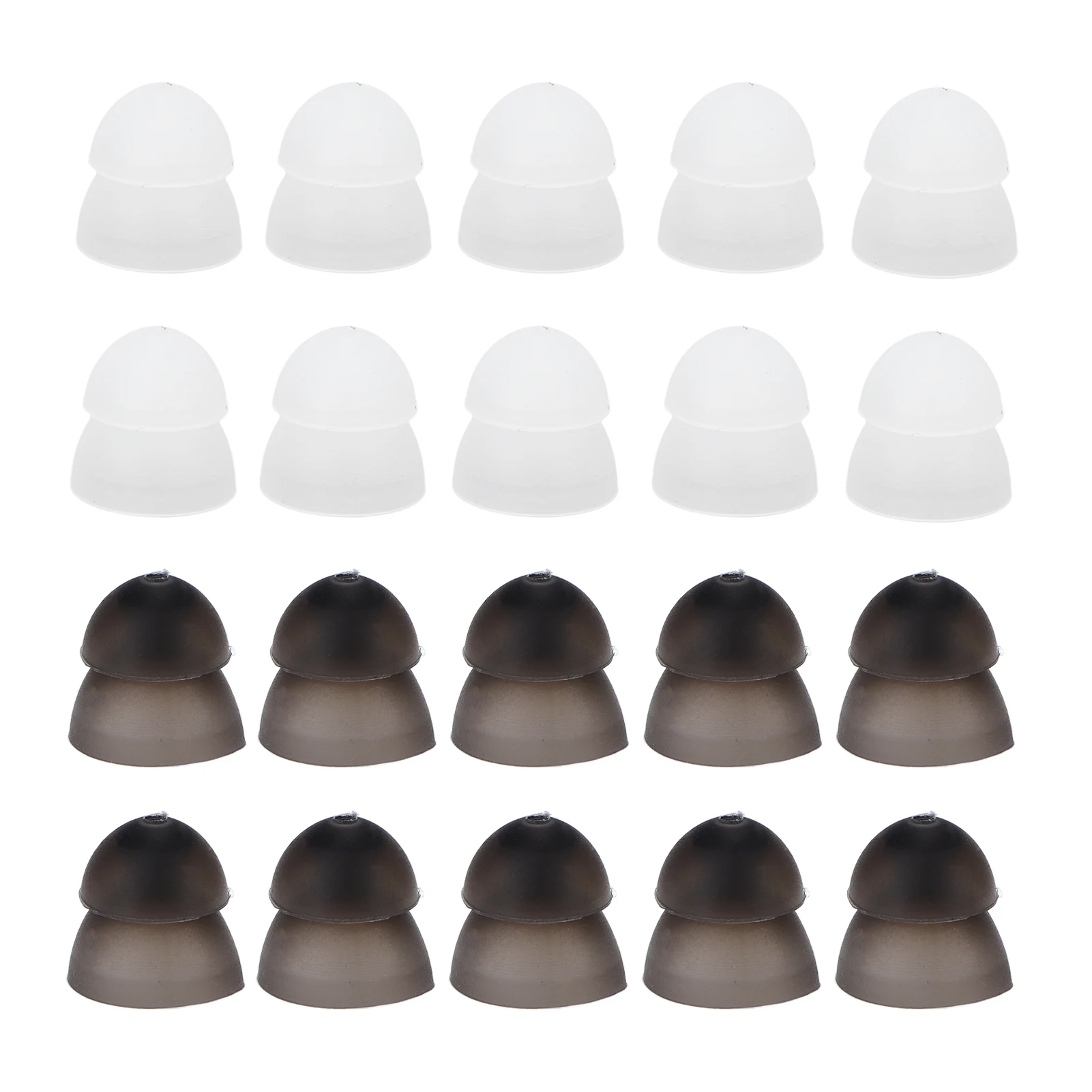 10Pcs Closed Fit Hearing Aid Domes Earplug Silicone Double Layer Anti Static Eartips Replacement 8/10/12mm Hearing Aid Accessory