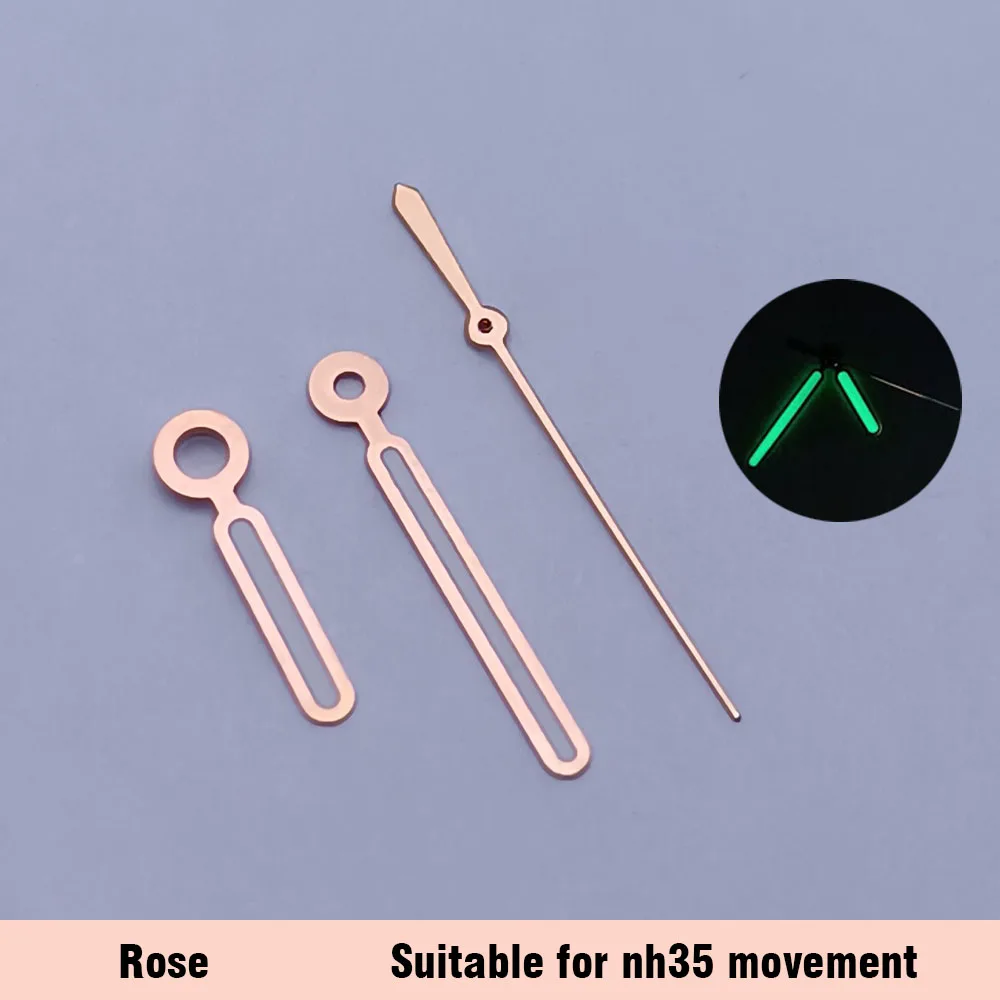 Зеленые светящиеся часы, аксессуары для рук, стрелки для NH35 NH36, автоматический механизм, аксессуары для часов, запчасти для наручных часов