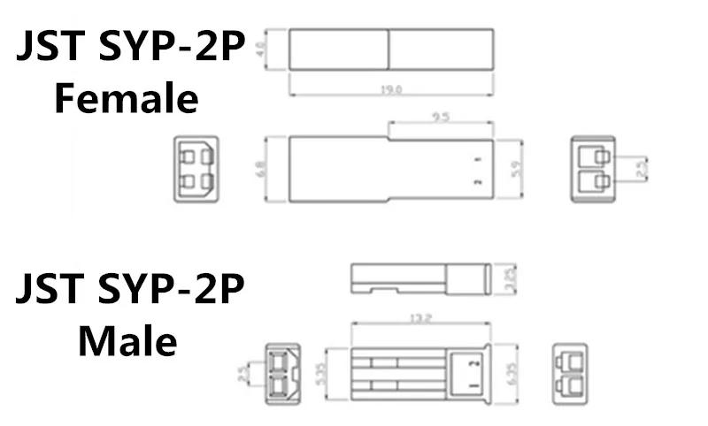5 paar 2P 3 4Pin JST1,25mm PH 2,0mm XH 2,54mm SM2,5 JST Stecker Weibliche Jack buchse DIY Elektrische Draht Terminal Kabel Stecker – Detail 10