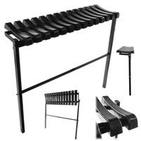 KADAX Garden Folding Bench Park 77x91cm Black