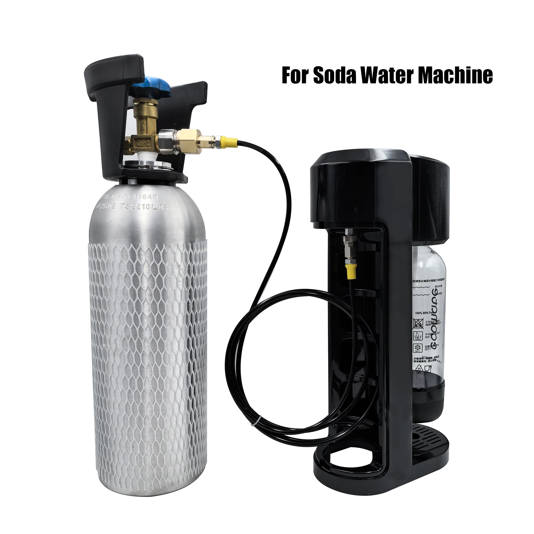 Soda-Wasser-Zubehör W21.8-14 G3/4 CGA320 zum externen CO2-Tank-Adapter-Set mit Schnelltrennanschluss