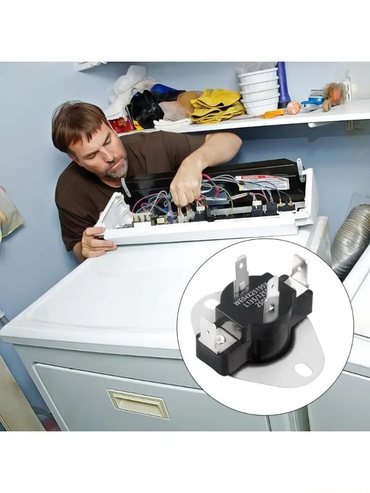 D0AB WE04X25195 Termostato ciclismo para secadora Reemplace termostato fusible térmico secadora para duradero