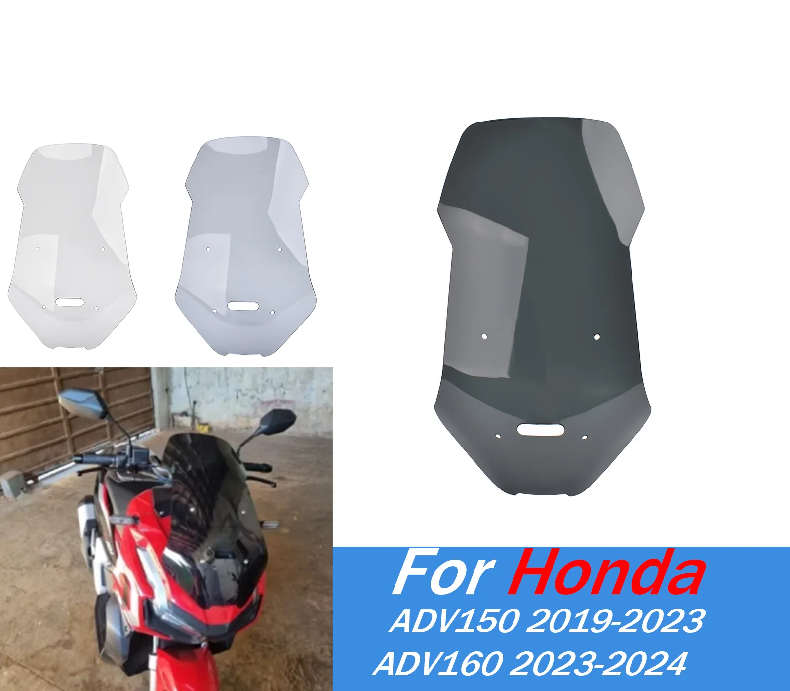 

For Honda ADV150 160 2019-2023 Front Wind Screen Shield Air Deflectors for ADV160 ADV150 Motorcycle Windscreen Windshield Parts