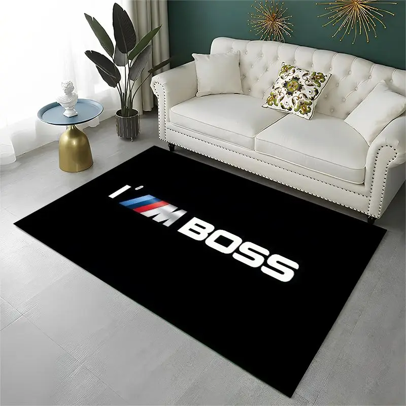 3D Retro B-BMW Racing Car MOTO  Carpet Rug for Home Living Room Bedroom Sofa Doormat Decor,Area Rug Non-slip Floor Mat Gift