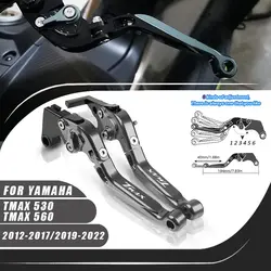 For Yamaha TMAX 530 12-2017 TMAX 560 19-2022 CNC Clutch Lever Brake Lever Set Adjustable Folding Handle Levers Motorcycle Parts