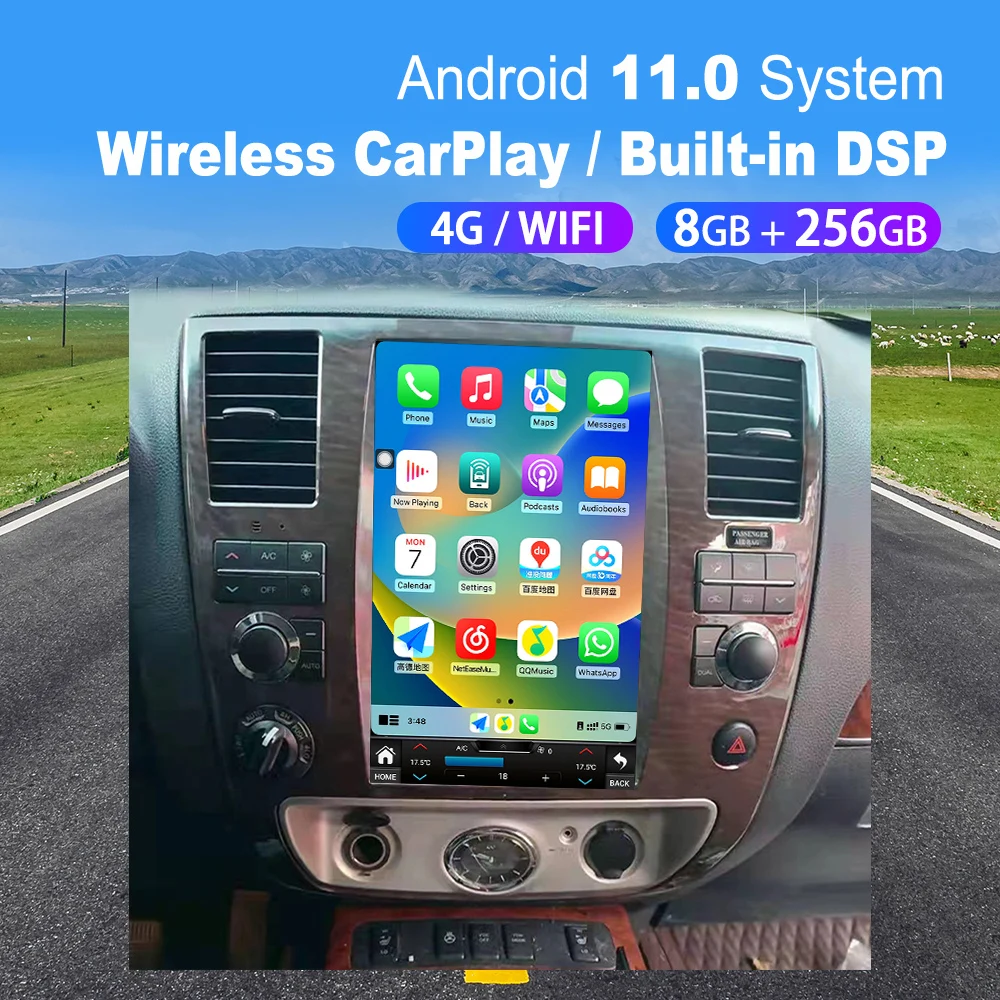 

10.4'' Qualcomm 8 core For Nissan Pathfinder Model 2010 Car Radio Multimedia Player Android 11 Auto GPS Navi Wireless Carplay