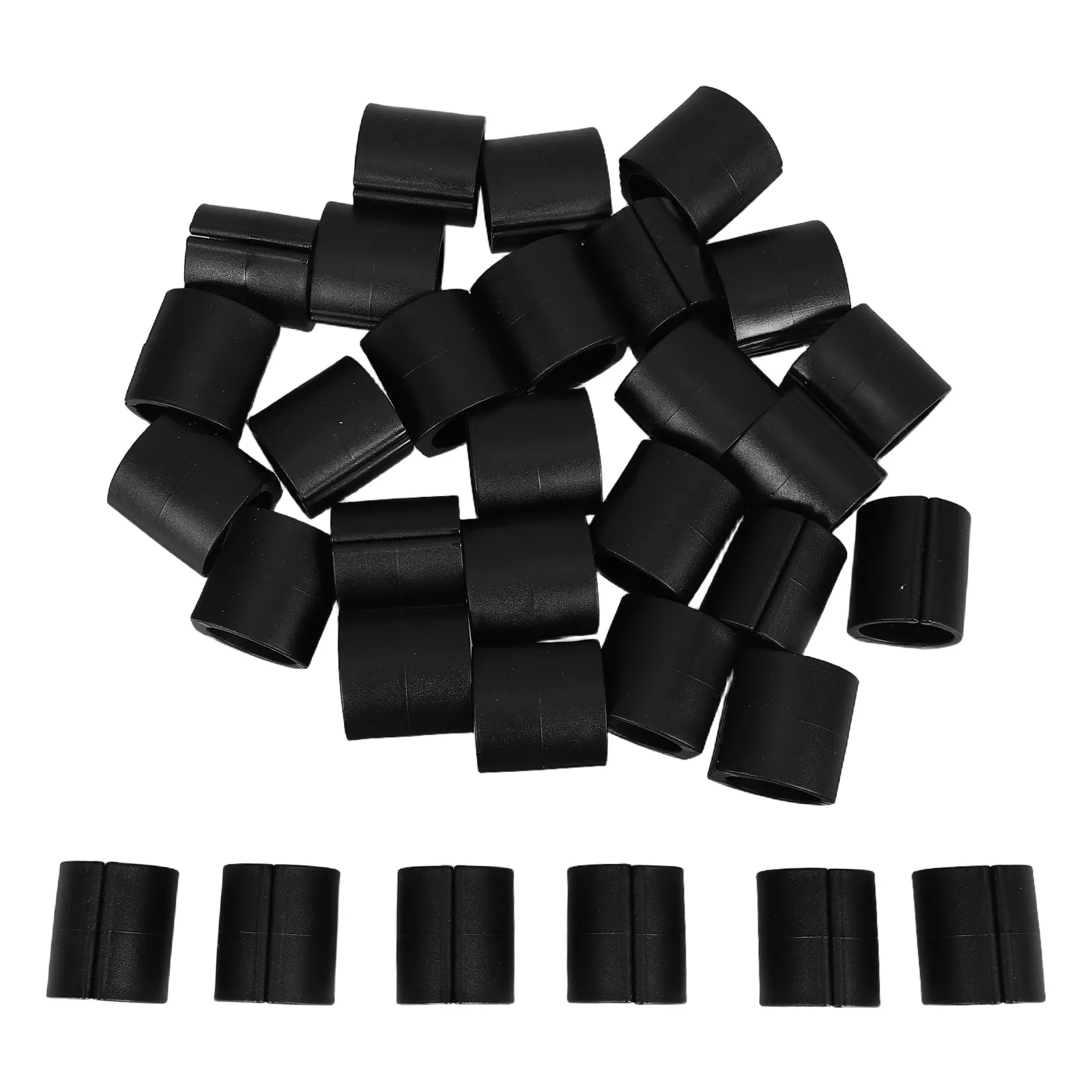 U-Shaped Chair Leg Protectors 32pcs Black for 25-30mm Round Tube, Anti-Slip Quiet Furniture Floor Protectors