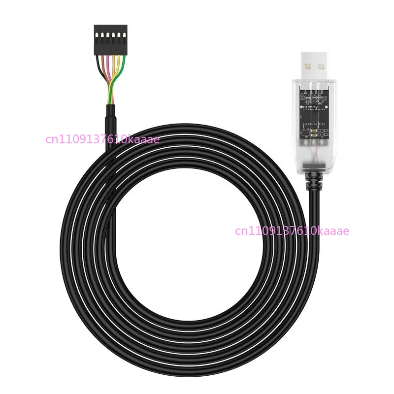 

Transparent Shell With Indicator Light 3.3V USB to 6Pin TTL Serial Converter Cable 1.8m