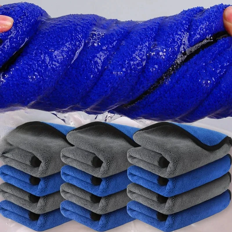 Car Towel Auto Detailing Car Products Microfiber Cloth for Car Wash Accessories Automotive Cleaning Towels blue Microfiber Towel