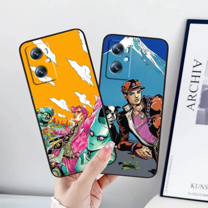 

JoJos Bizarre Adventure For OPPO Find X6 X5 X3 A54S A5 A94 A16 A53S A57 A74 A72 A98 A78 A96 A9 5G Black Funda Phone Case