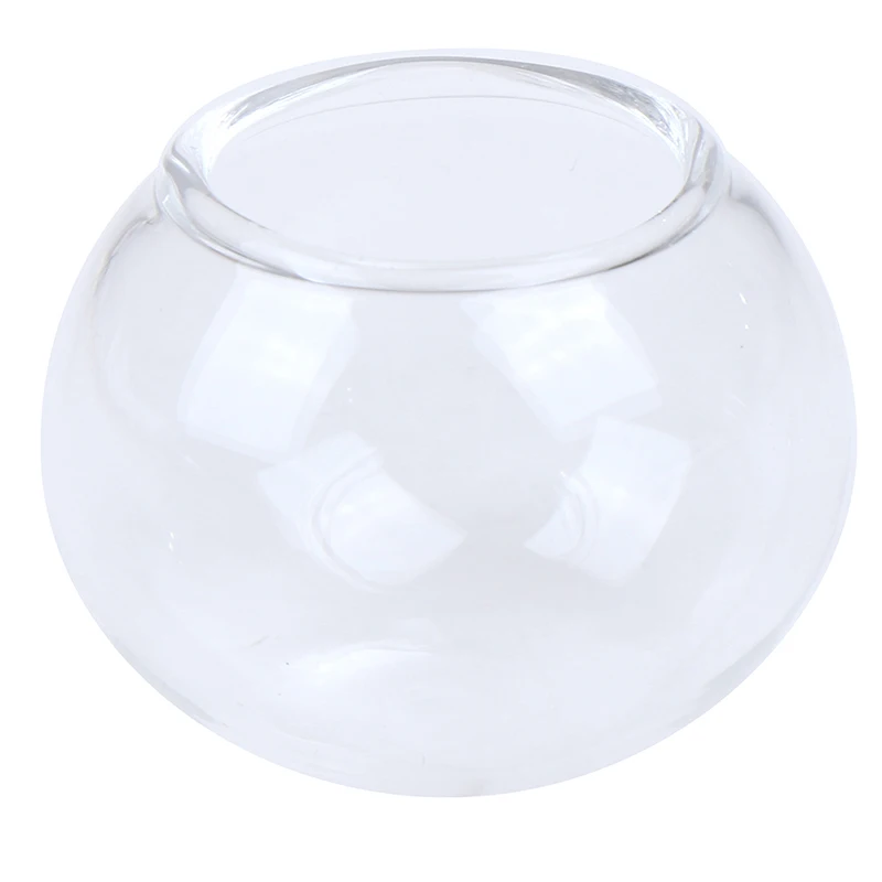 1x 인형의 집 미니어처 미니 물고기 탱크 미니 유리 그릇 인형 집 액세서리