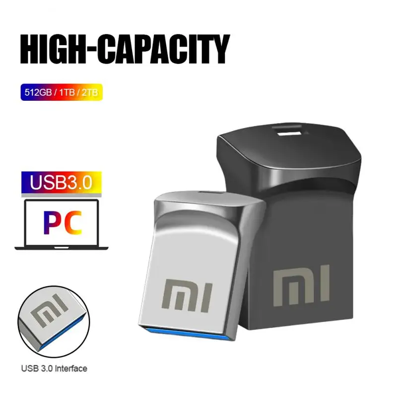 Портативный USB-флеш-накопитель Xiaomi Mini U Disk, металлический водонепроницаемый высокоскоростной Флэш-Накопитель USB 512 типа C на 1 ТБ, 3,0 Гб