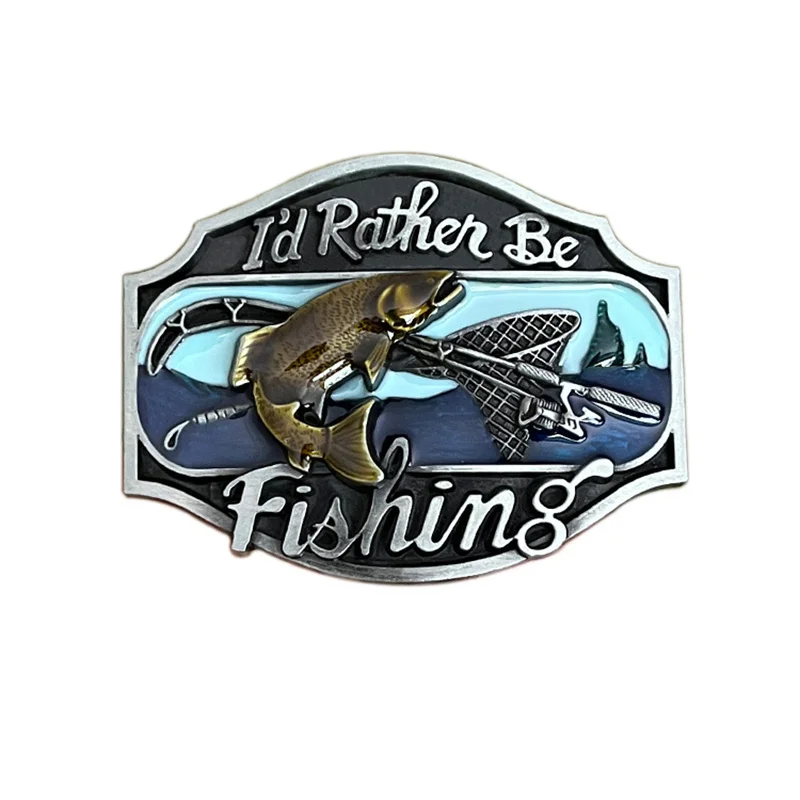 

Fishing casual style belt buckle