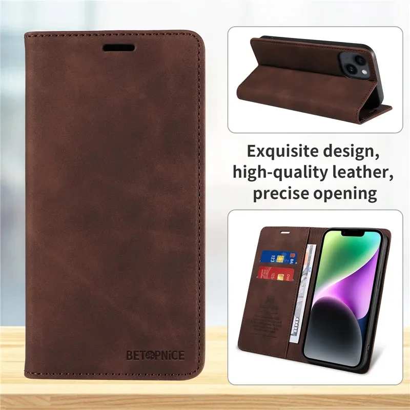 Anti-thef Phone Case For Huawei Honor 200 Pro 90 Smart 70 50 Honor90 Honor200 Lite Wallet Flip Card Holder Coque Leather Cover