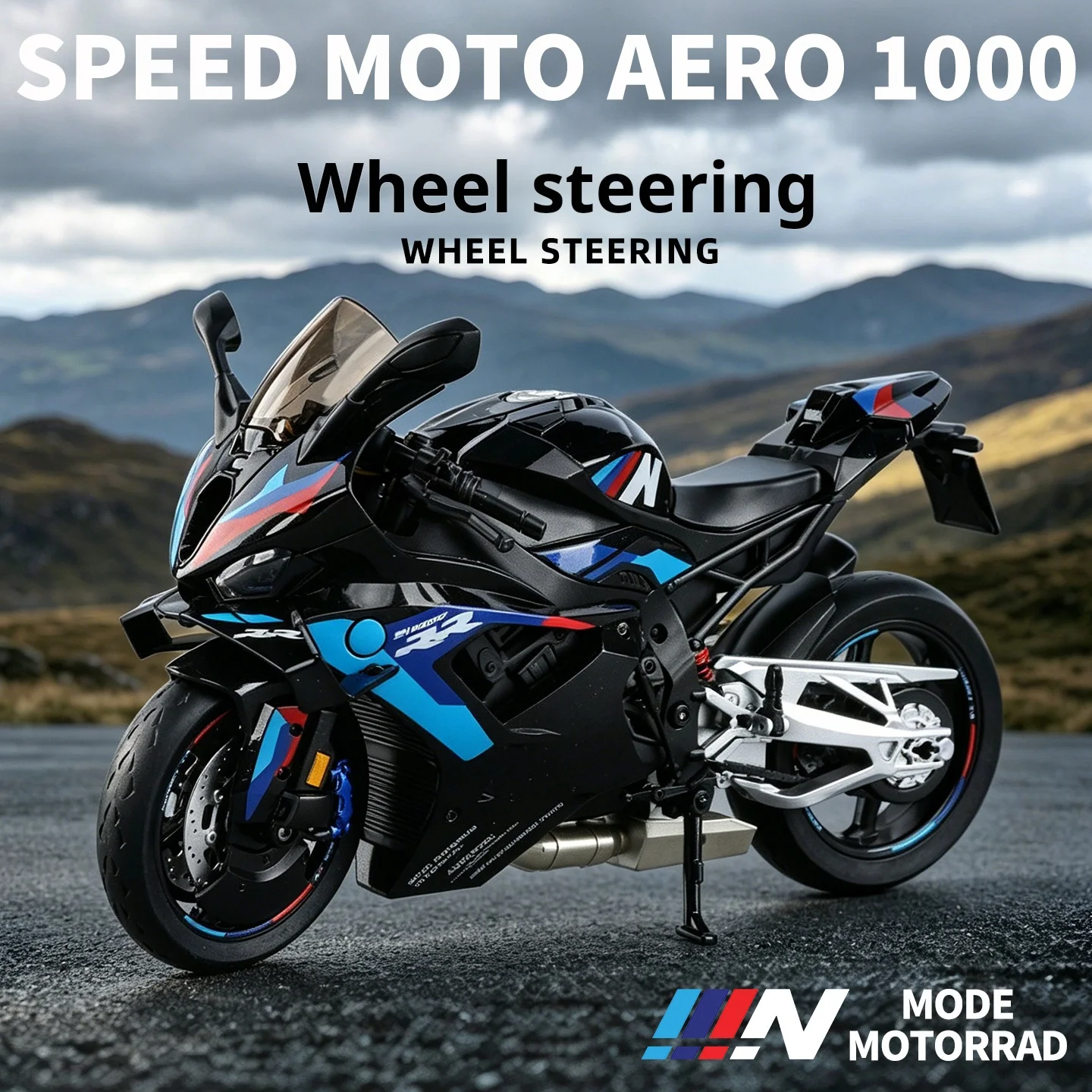 1:9 Boxed SPEED MOTO AERO 1000 Race Aero Carbon Wing Liter-Class Superbike Model Premium Collectible Ornament Toy Spray Effect