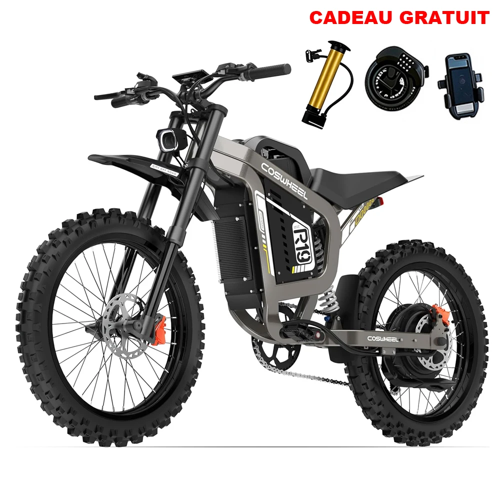 Coswheel R19 Elektrische Dirtbike 9000W 72V 40Ah 96Km/H Elektrische Crossbike Offroad Band Mountain Ebike