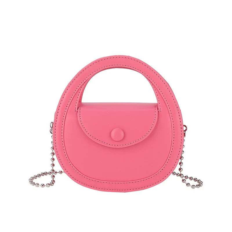 

Handbag Saddle Bag for Women PU Leather Texture Candy Color 2023 New Korean Style Chain Trendy Design Crossbody Bag All-match