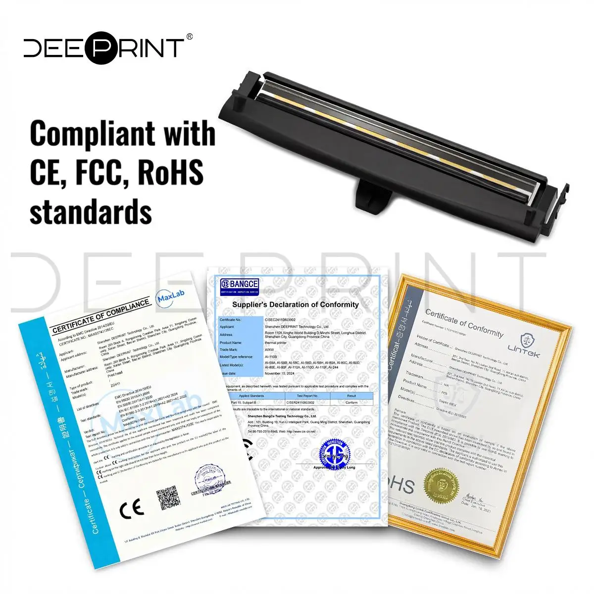 P1080383-226 203DPI Thermal Transfer Printhead for Zebra ZD420T ZD620T ZD420C Barcode Label Printer Head | 3-Month Warranty