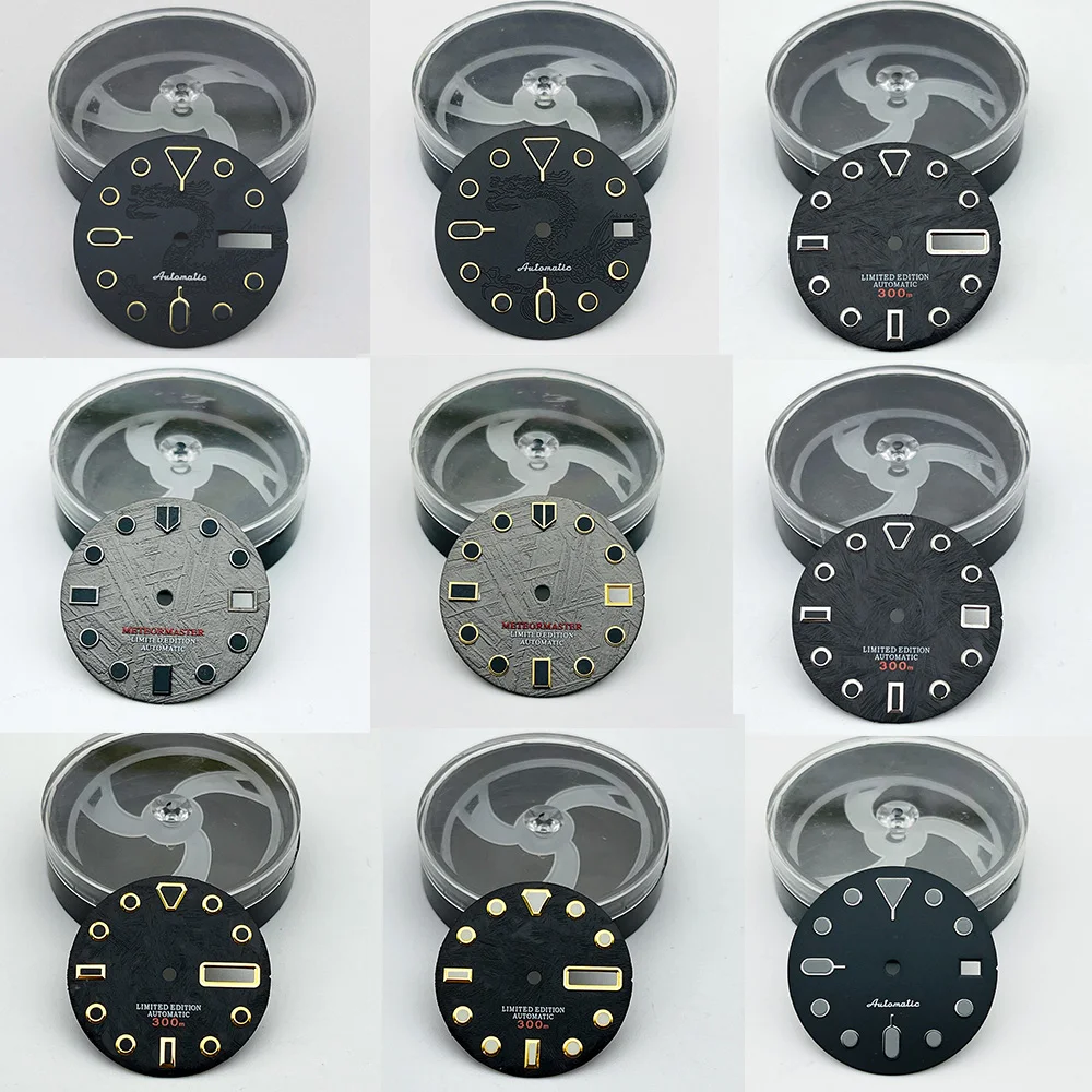 Customized 28.5mm Watch Dial Fit NH35 NH36 Movement for SPRD 6105 Turtle Tuna SKX007 Case NH35 Watch Dials and Box Set