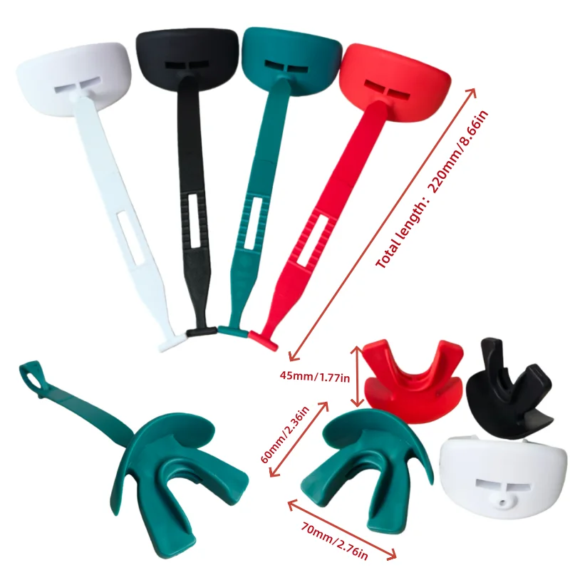 واقي الفم على طراز الرجبي الأمريكي باللون الأحمر مع أشرطة واقي الفم للملاكمة وواقي حماية الأسنان للبالغين والأطفال #6