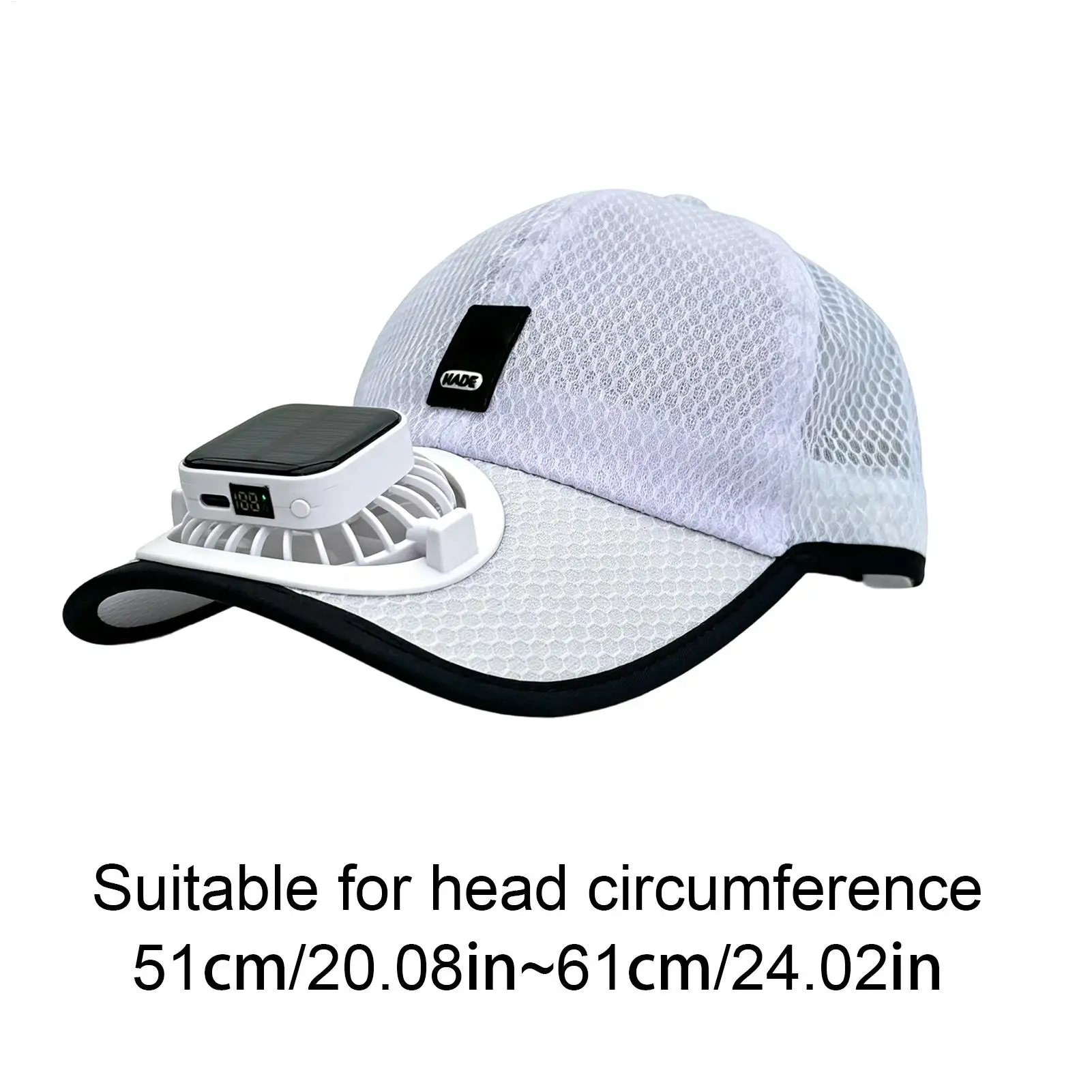 Hat with Fan USB Charging Wind Blower Sunhat Wide Brim Solar Fan Cap for Outdoor Beach Summer Camping Hiking Golf Gardening Work view 6