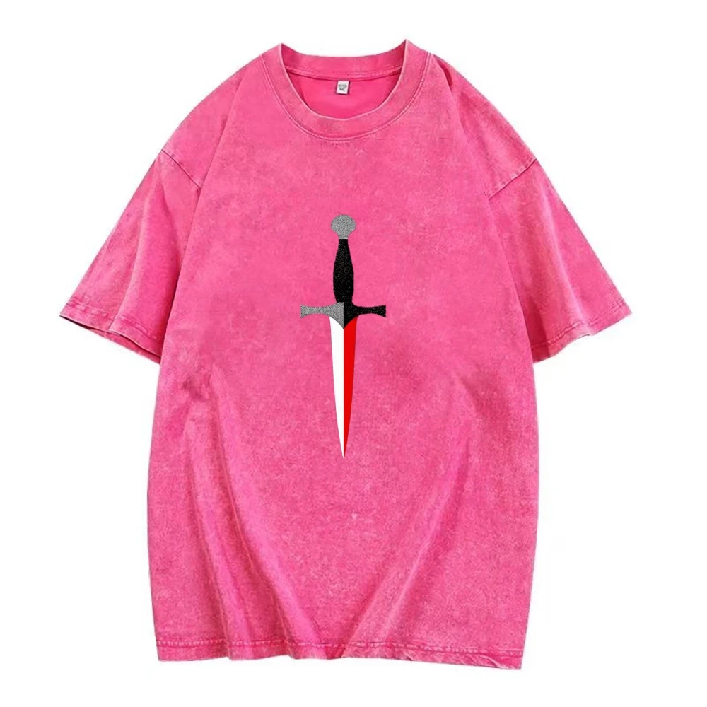 تي شيرت رجالي بنمط سيف فريد من نوعه - تي شيرت برسومات عصرية للرجال مثالي للتصفيف اليومي الرائع