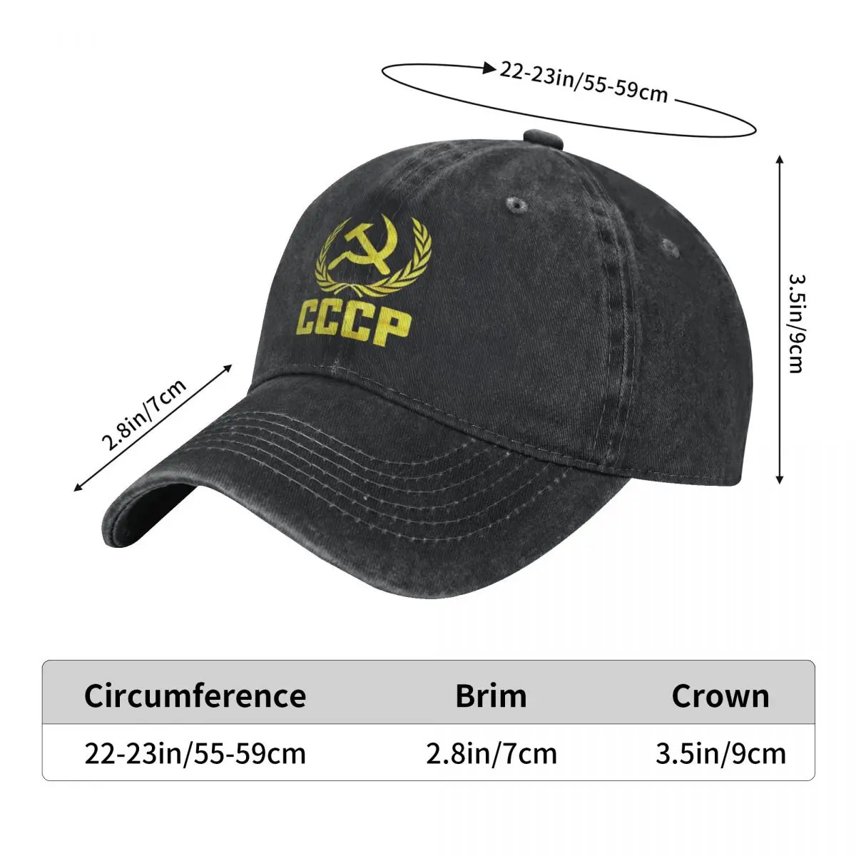 CCCP HAMMER AND SICKLE Baseball Cap Men Women Sun protection Trucker Hat Summer Street Style Kpop Rock Baseball Caps