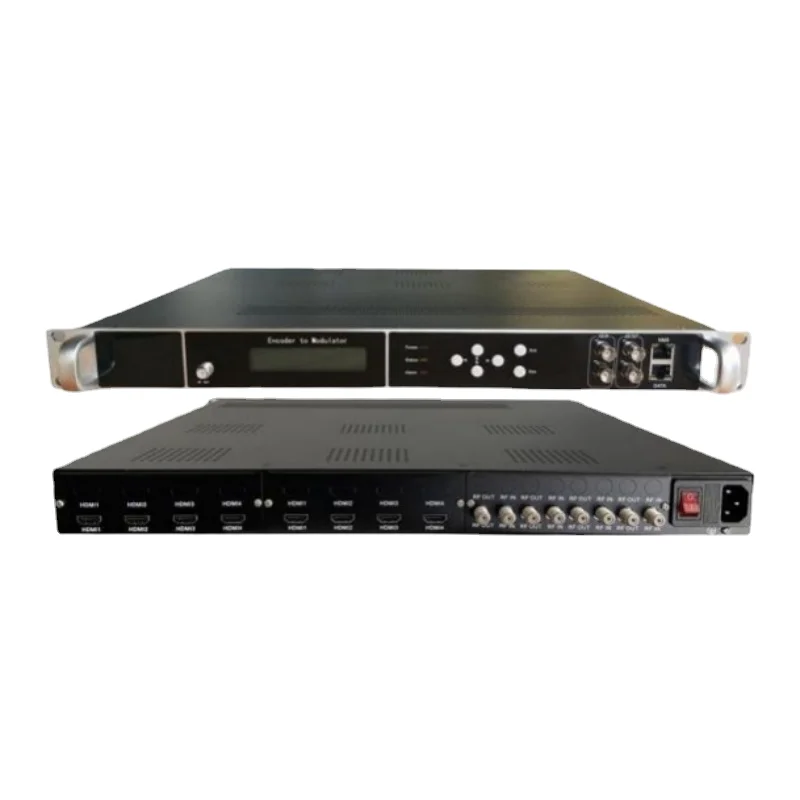 8/16 DVB-S2 tuner+8/16 HD MI to 8/16 DVB-T RF modulator H.264 DVB-T Encoder Modulator