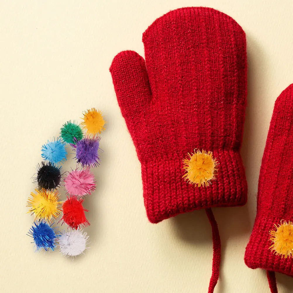 

1000pcs Mini Pom Poms 1.5Cm Multicolor Tinsel Balls For Diy Crafts Decoration Assorted Colorful Craft Poms Handicraft Sewing