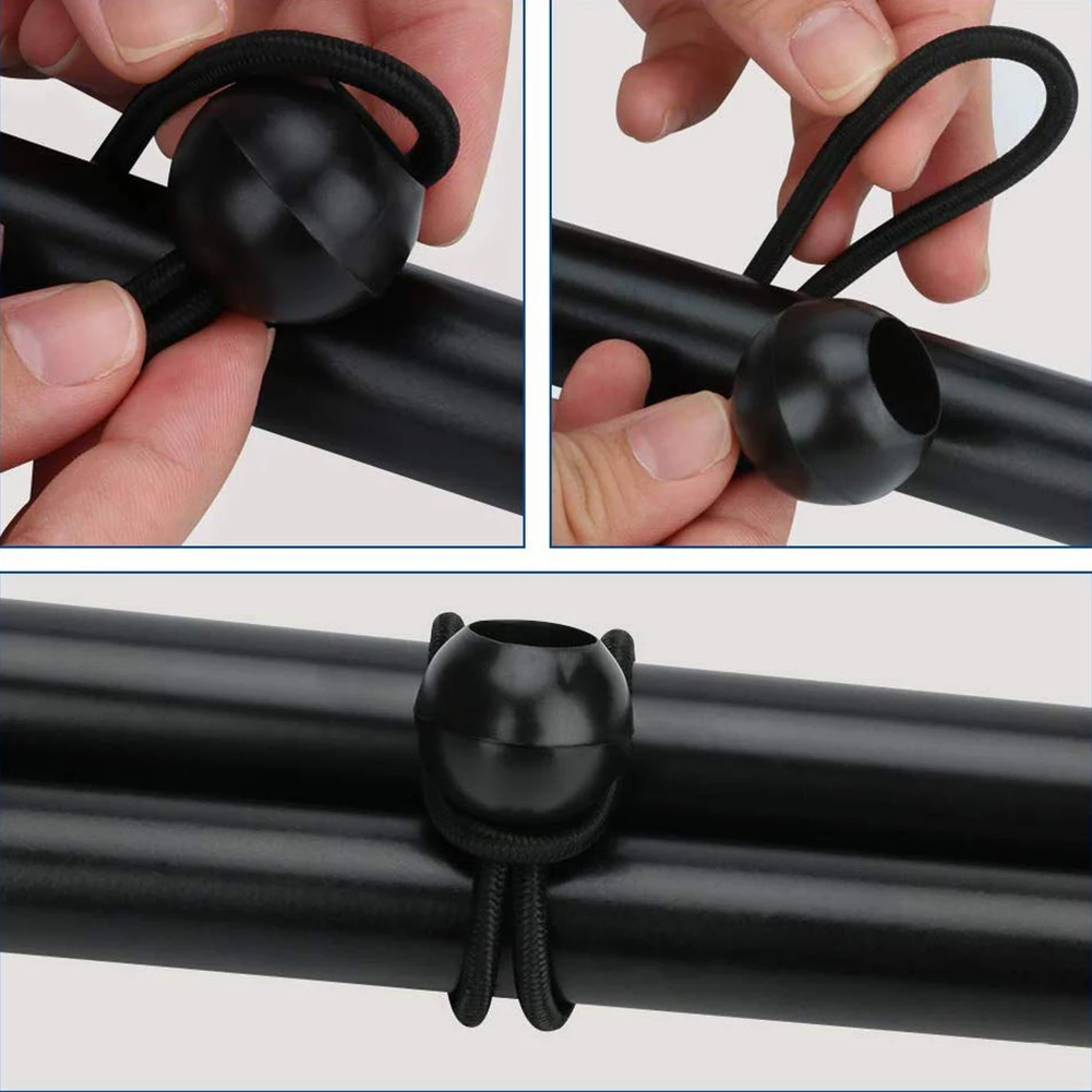 

12pc Car Accessories Bungee Balls Cords Shock Elastic Toggle Tarpaulin Trailer Cover Tent 15cm For Car Interior Rope Tools