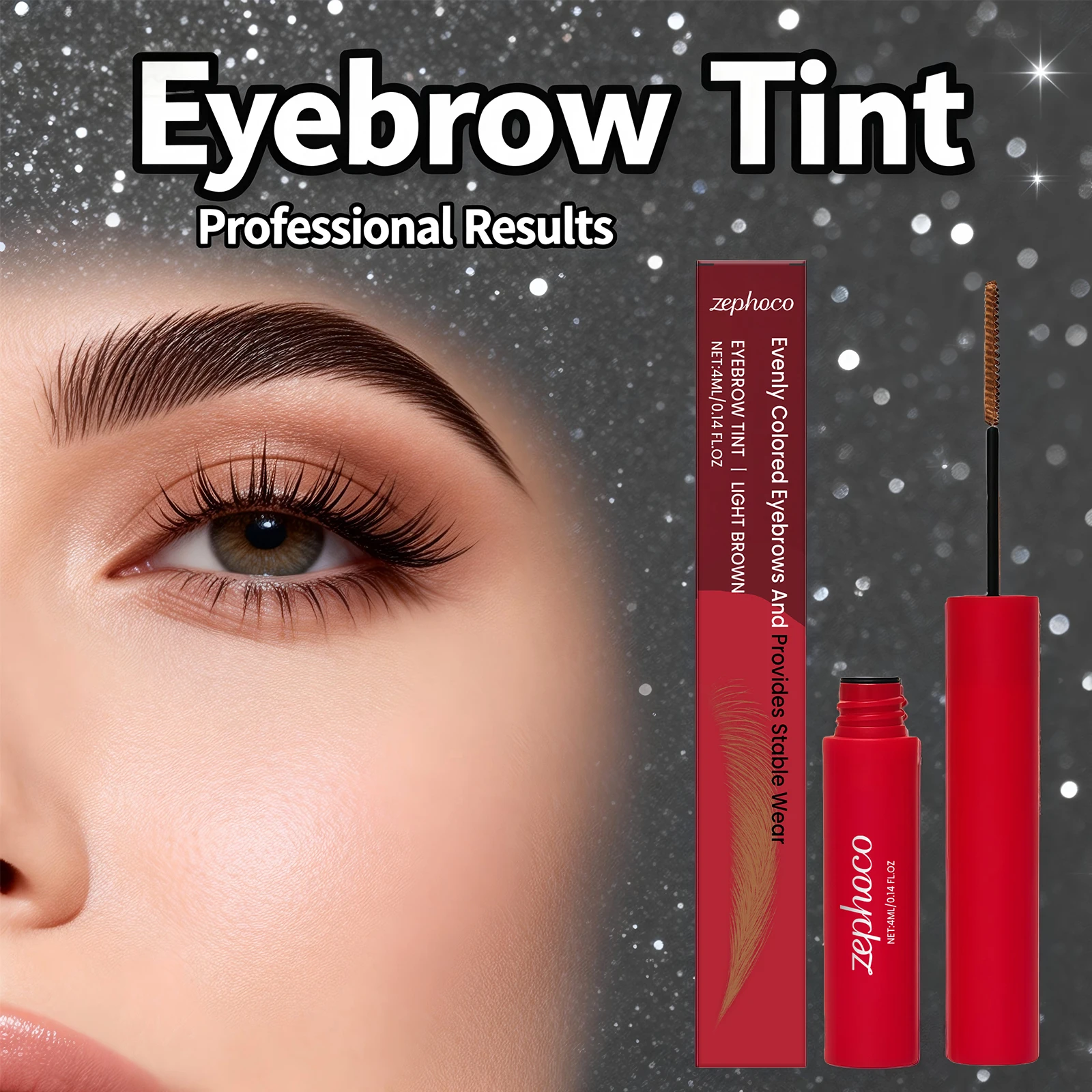Eyebrow Tint Natural Color Rendering Three-Dimensional Eyebrow Shape Long Lasting Makeup Waterproof Brown Fast Tint Cosmetics