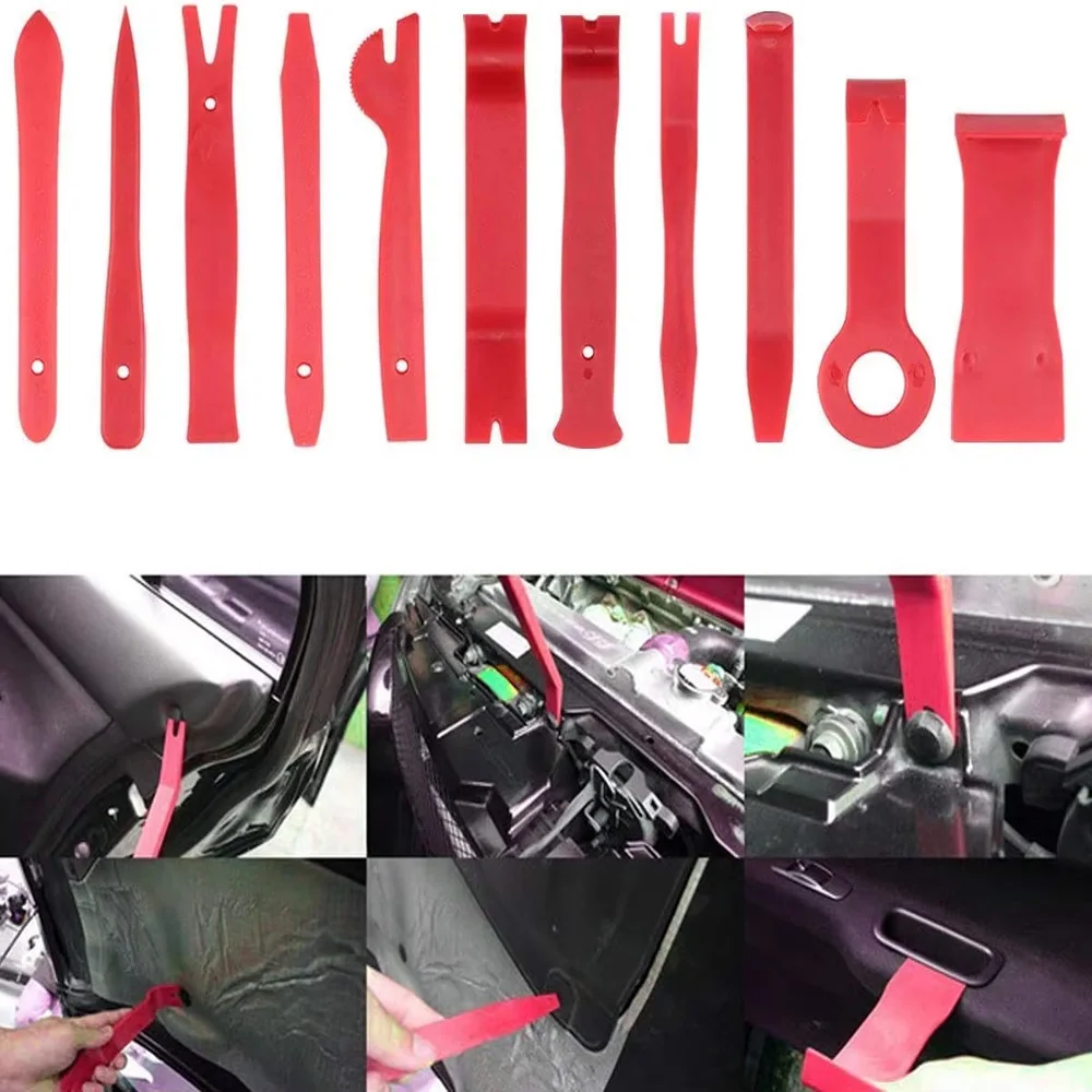 Auto Trim Puller Tool Kit Car Trim Removal Tool Set Plastic Pry Tools for Panel Door Audio Auto Clip Pliers Fastener Remover Set