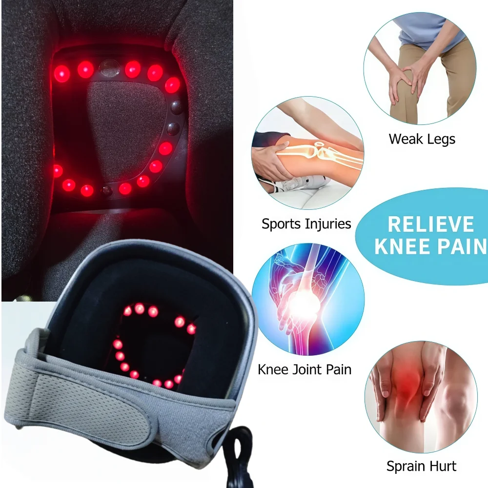 

Electric Knee Leg Massager with Laser & Infrared Red Light Therapy for Arthritis Joint Pain Relief Home Use