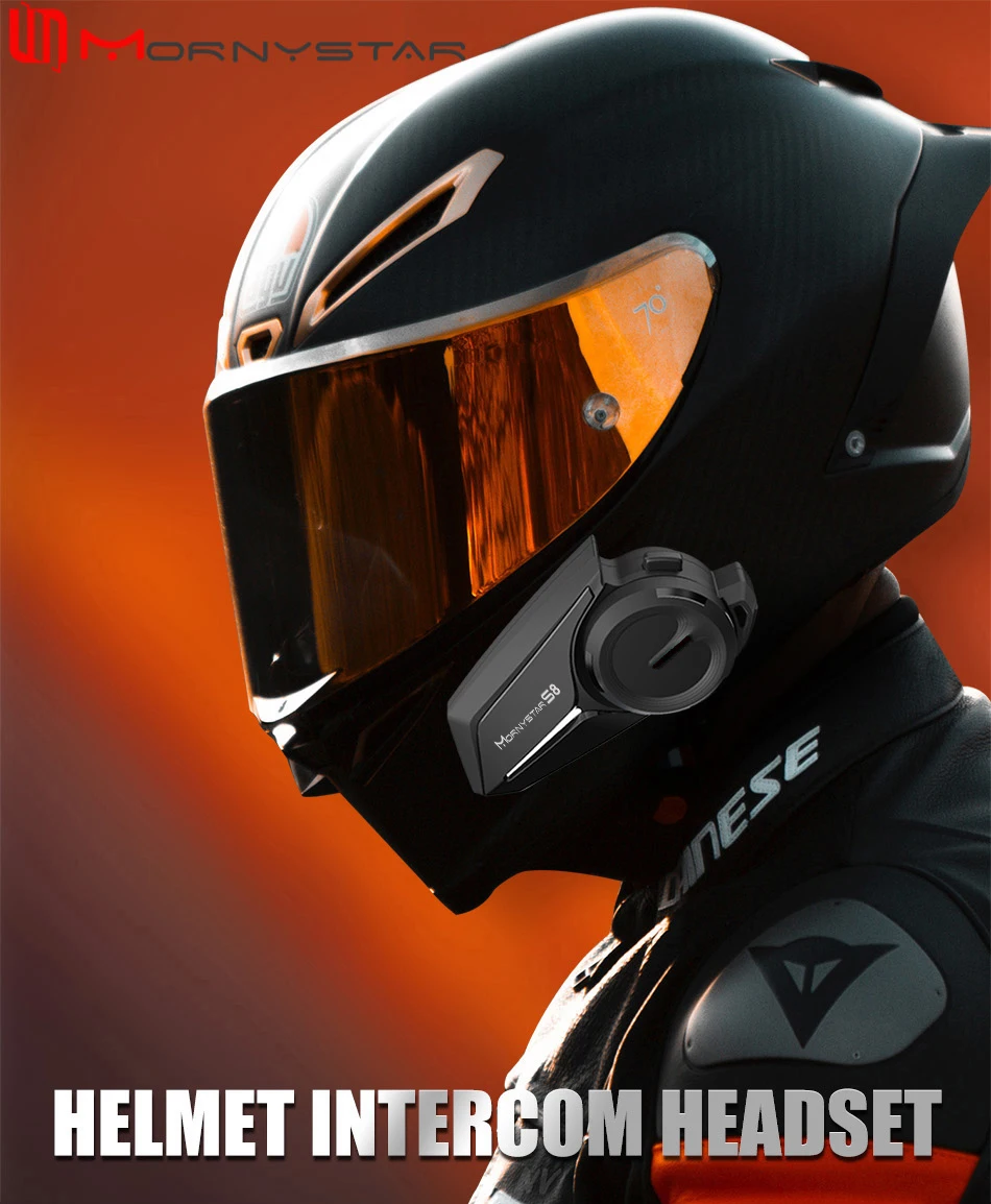 S8 Intercom Bluetooth For Motorcycle Helmet Headset FM Music Sharing Helmet Communicator Up to 6 Rider image 3