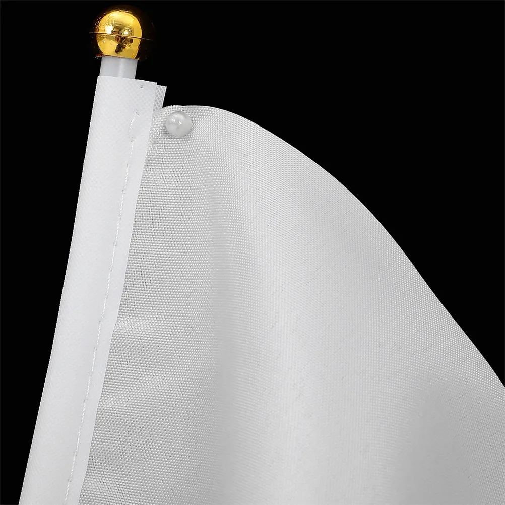 10Pcs Blank Handheld Signal Flags Polyester Plastic Ergonomic Anti-Slip Handle for Racing Referee Soccer Match Traffic Warning