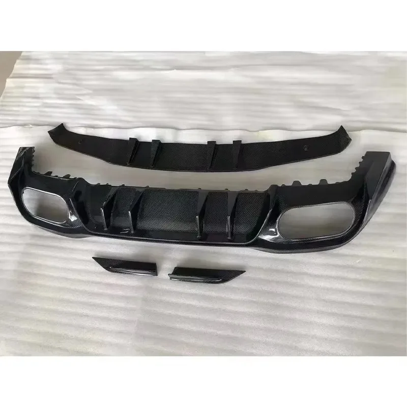 For Mercedes Benz A Class AMG W177 A220 A260 A45 Carbon Fiber Car Rear Bumper Diffuser Rear Splitters Spoiler Back lip view 6