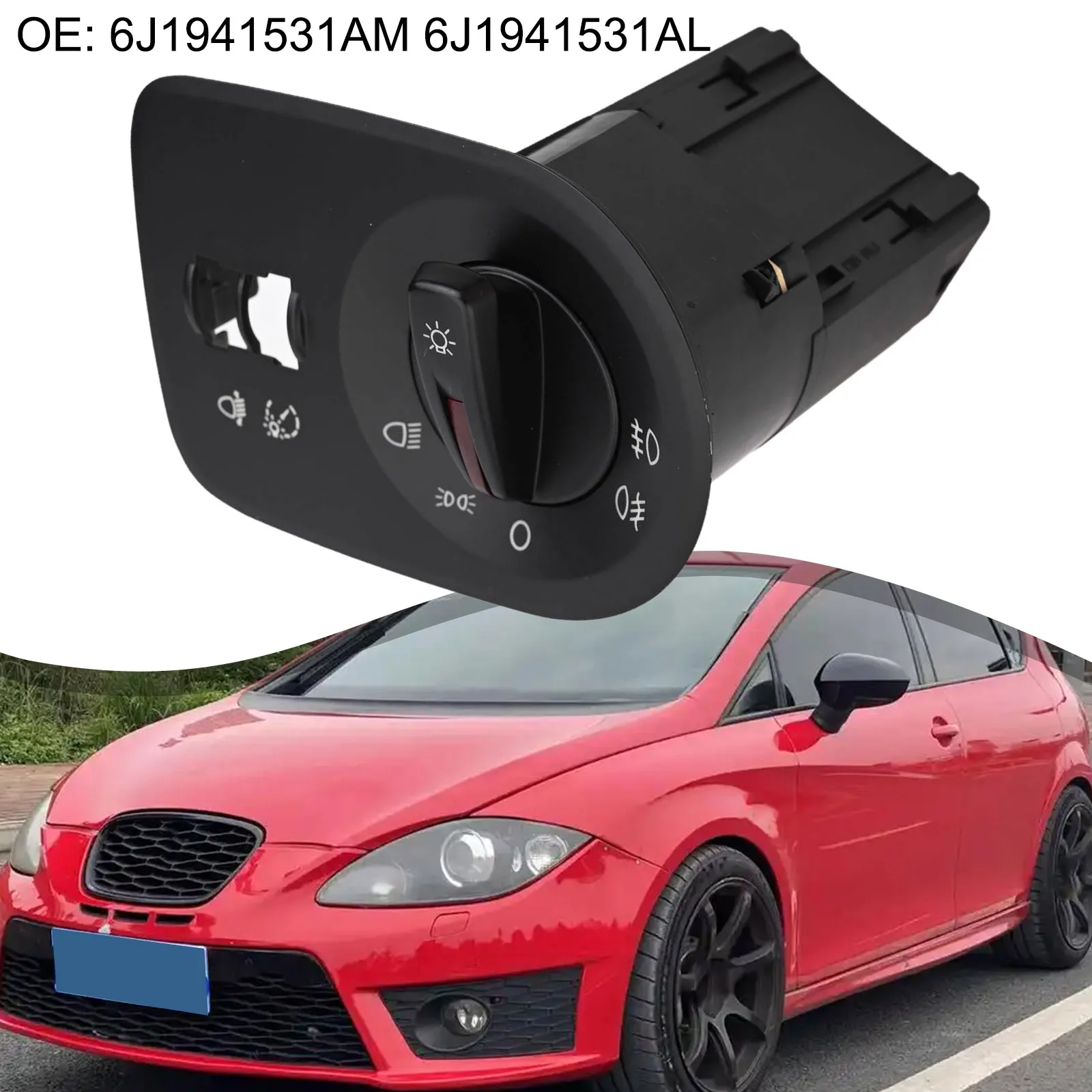 Car Headlight Control Headlight Switch Wear-resistant ABS Material Replacement Installation High-quality Materials