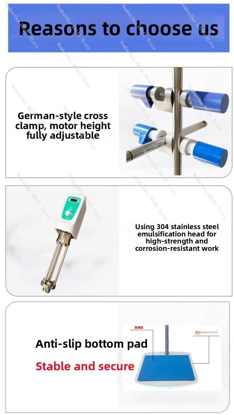 High-Speed Shear Homogenizer Emulsifier Laboratory Sample Cream Tissue Crusher