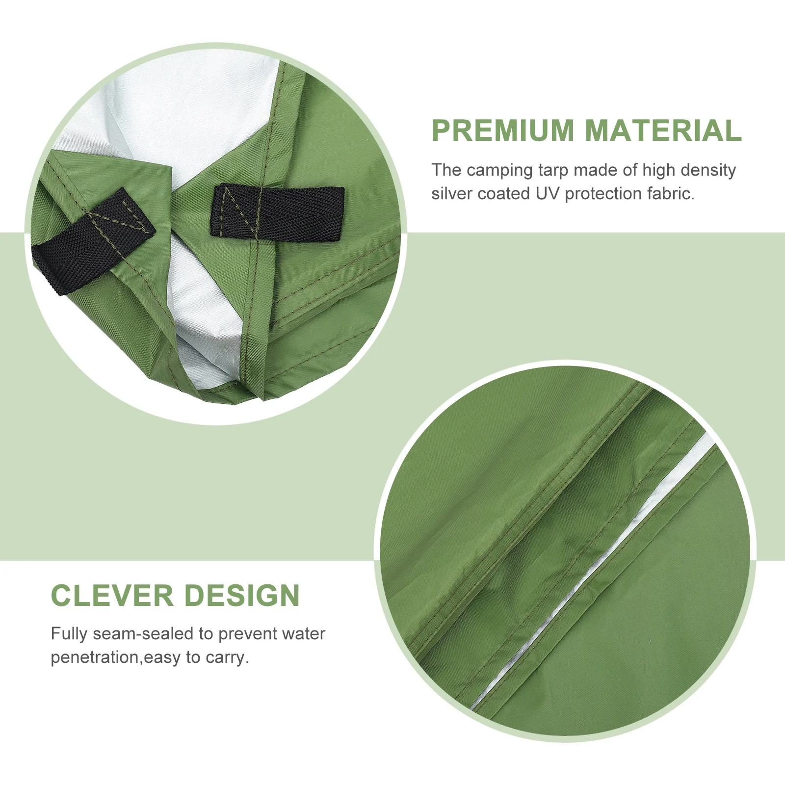 

1Set Waterproof Camping Tarp Heat Insulating Uv Protection Outdoor Tent Shade Rainproof Shelter Portable Waterproof Tarp