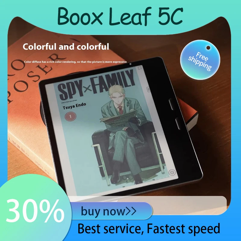 جديد Boox Leaf 5C قارئ الكتب الإلكترونية عالي السرعة Kaleido3 شاشة الحبر الإلكترونية 7 بوصة 64G حماية العين الذكية واضحة لحظية
