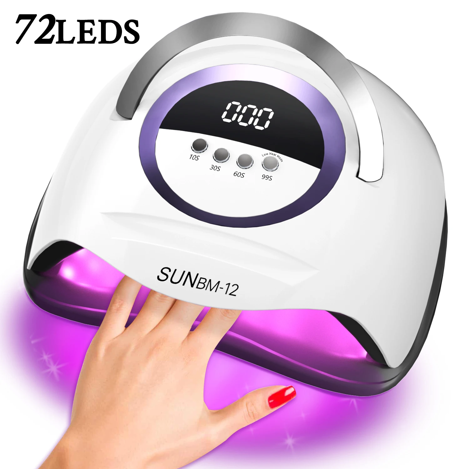 DianaBeauty UV LED Nail Lamp 72 LEDs Nail Dryer with 4 Timer Settings Professional UV Light Cabin for Nail Polish Manicure Lamp