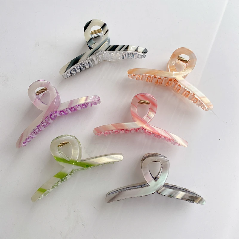 

2022 Fashion New Big 11.2CM Cute Hair Clips Accessories For Women Girls Acetate Colourful Sweet Hairpins Headwear Free Shipping