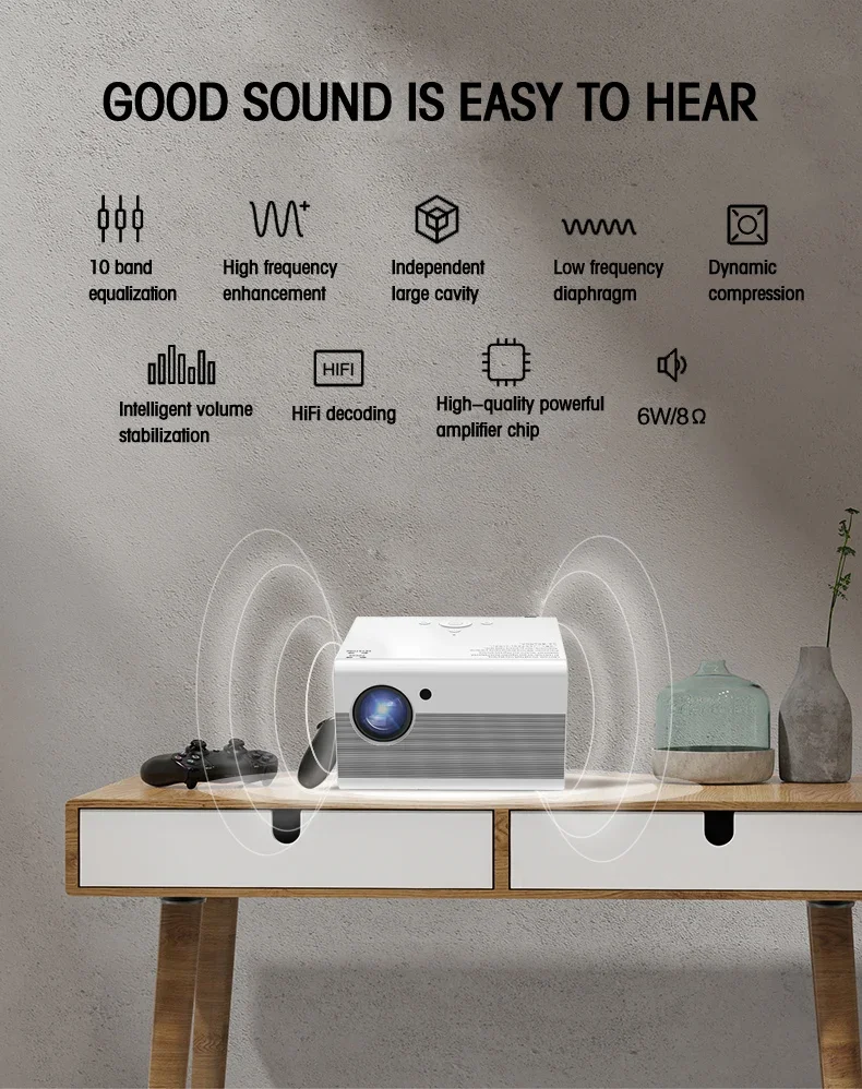 New Pocketable Full HD 1080p Smart Mini Android Home Theater T10 Projector