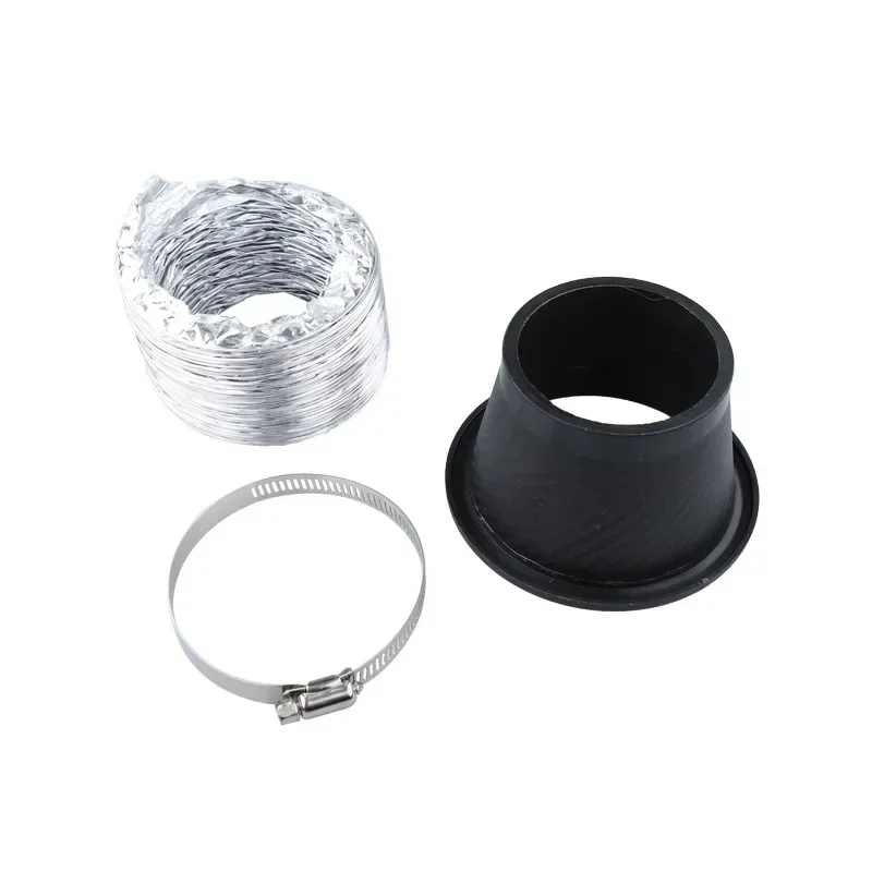 Universal Car Front Bumper Admission Air Turbo Air Intake Pipe Kit ABS Carbon Fiber Turbine Inlet Kit Pipe Air Funnel Look