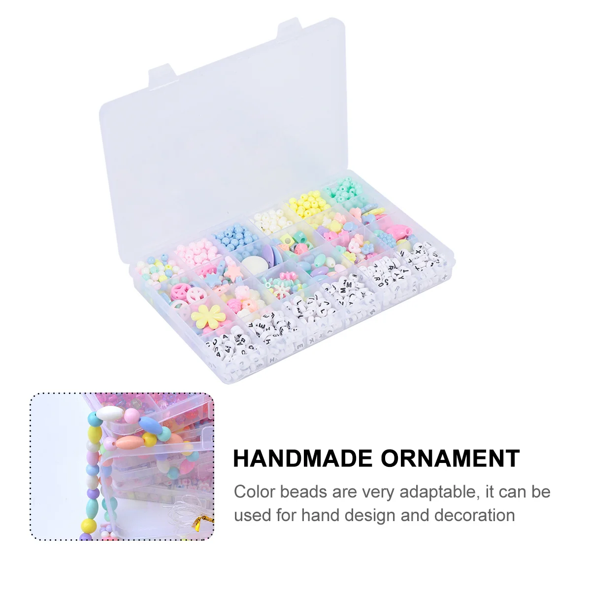 مجموعة الأبجدية الخرز البلاستيكي الملون للأطفال DIY اليدوية الفنية الحرفية النشاط إعداد المواد مطرز #5
