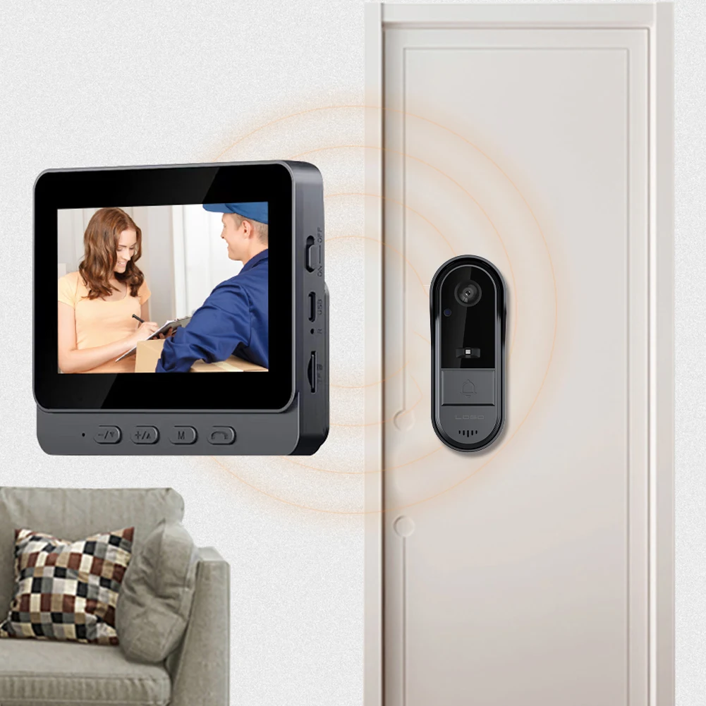2.4G WiFi HD Doorbell Camera IR Night Vision Video Intercom Door Camera Waterproof Home Door Eye Camera for Home Safety