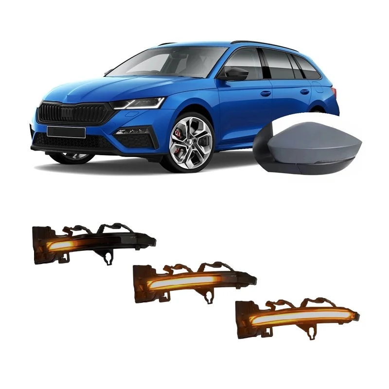 Dynamic LED Blinker Turn Light Signal Rearview Mirror Repeater for Skoda Octavia A8 NX Combi RS Sedan 2018  - 2025