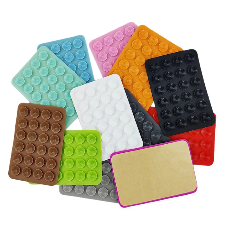 Rectangle Silicone Suction Cup Phone Mount Mini Suction Sticker Mount Car Navigation Bracket Universal Mobile Phones Stand